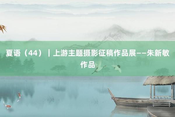 夏语（44）｜上游主题摄影征稿作品展——朱新敏作品